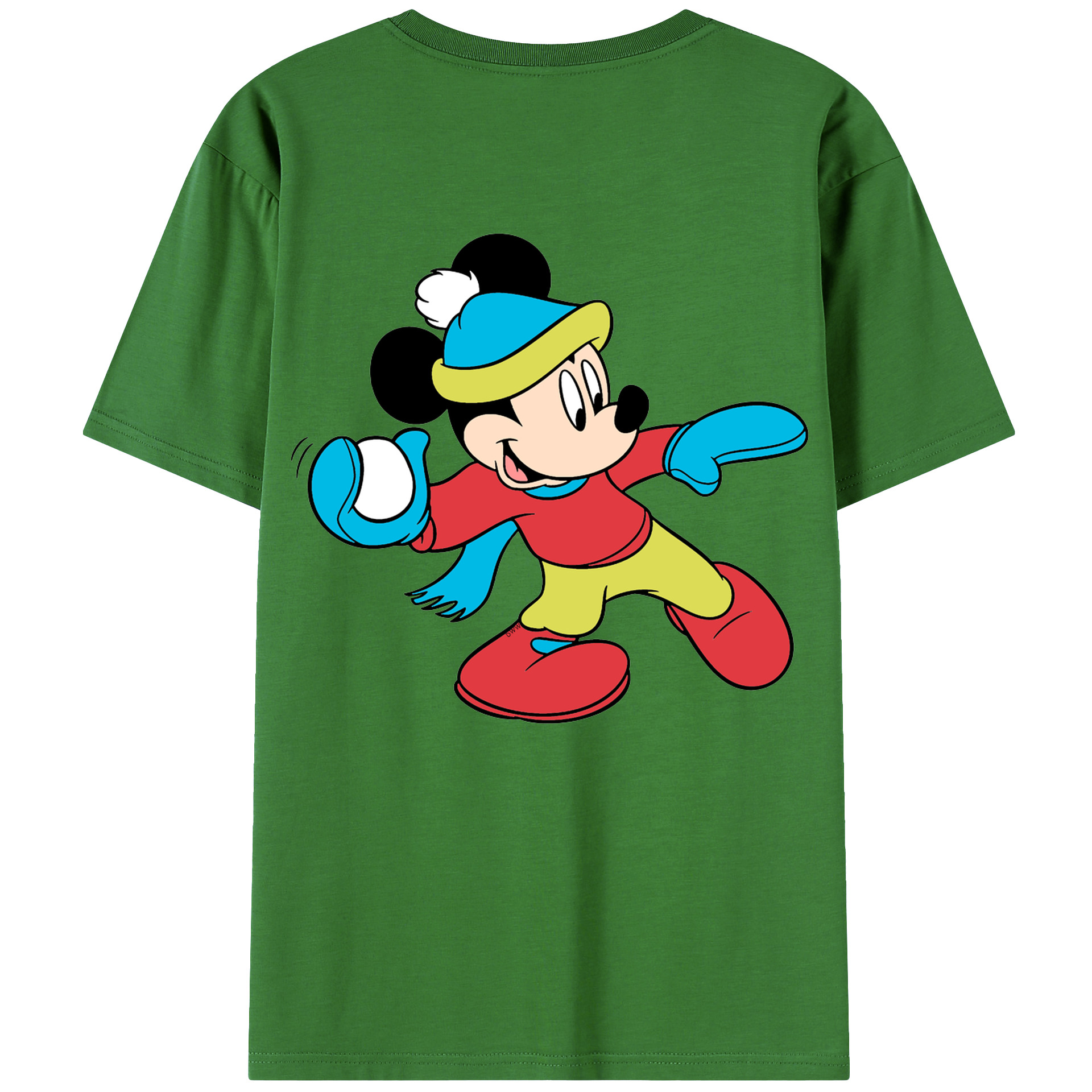 （画像用） ミッキーマウス Mickey Mouse レディース半袖Tシャツ(バックプリント)